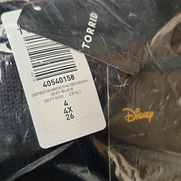 ❤️NWT VINTAGE TORRID CARDIGAN MICKEY MINNIE MOUSE HALLOWEEN HOODIE SWEATER PLUS - Picture 10 of 13